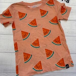 Whistle and Flute Kids' Watermelon Slice Tee size 7/8